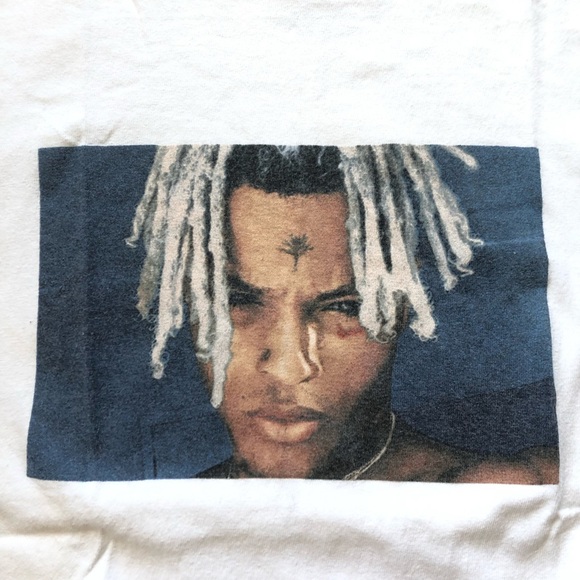 XXXTantacion Portrait T-Shirt in White Size S - Picture 8 of 10